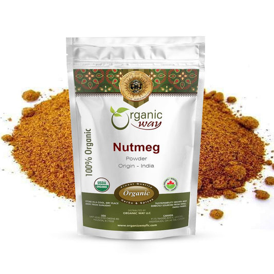 Organic Way Ground Nutmeg Powder - Organic, Kosher & USDA Certified