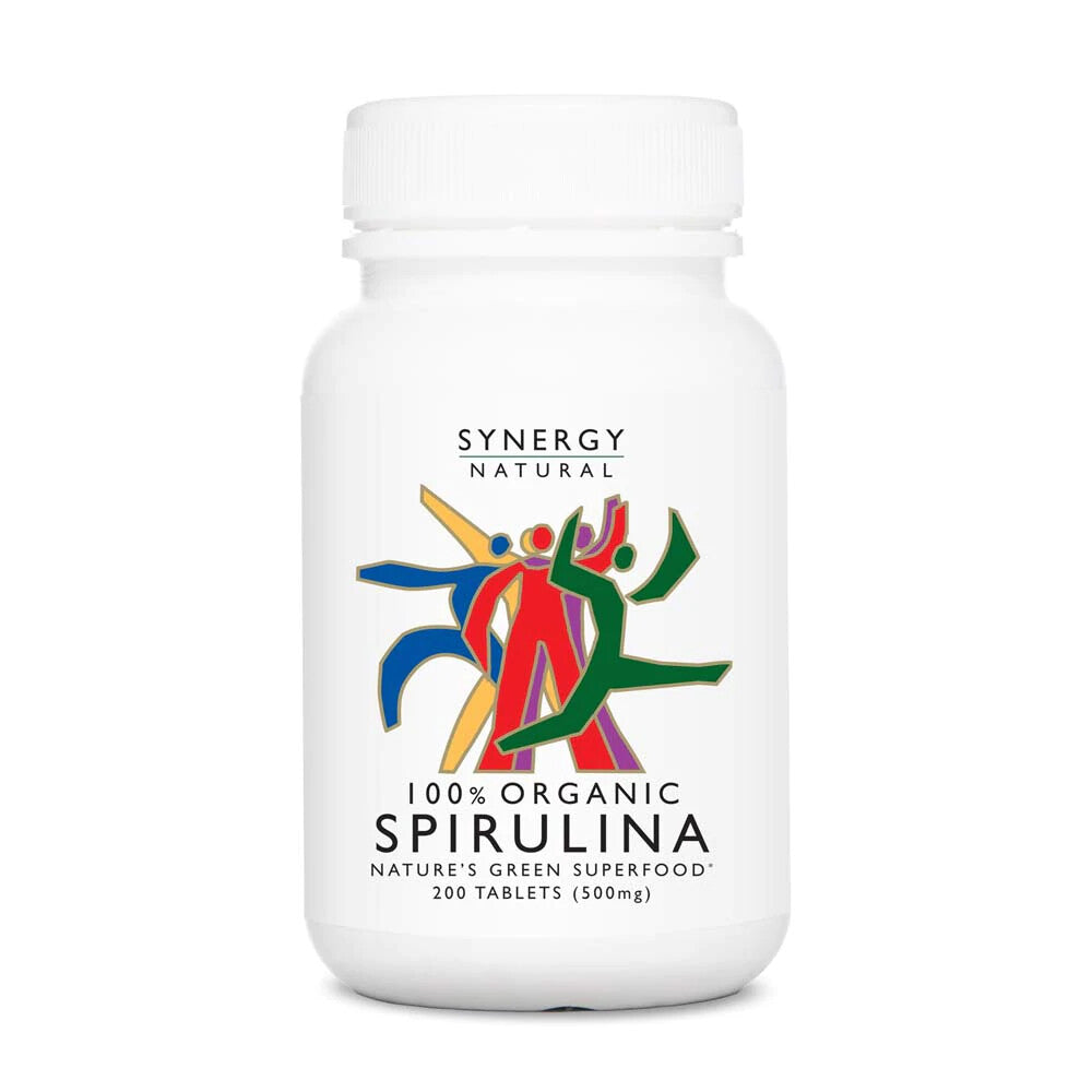New Synergy Natural Organic Spirulina 500Mg 100 Tablets 100% Organic Superfood