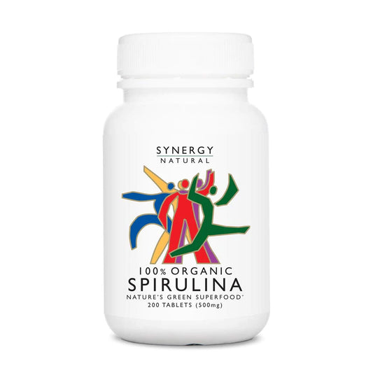 New Synergy Natural Organic Spirulina 500Mg 100 Tablets 100% Organic Superfood