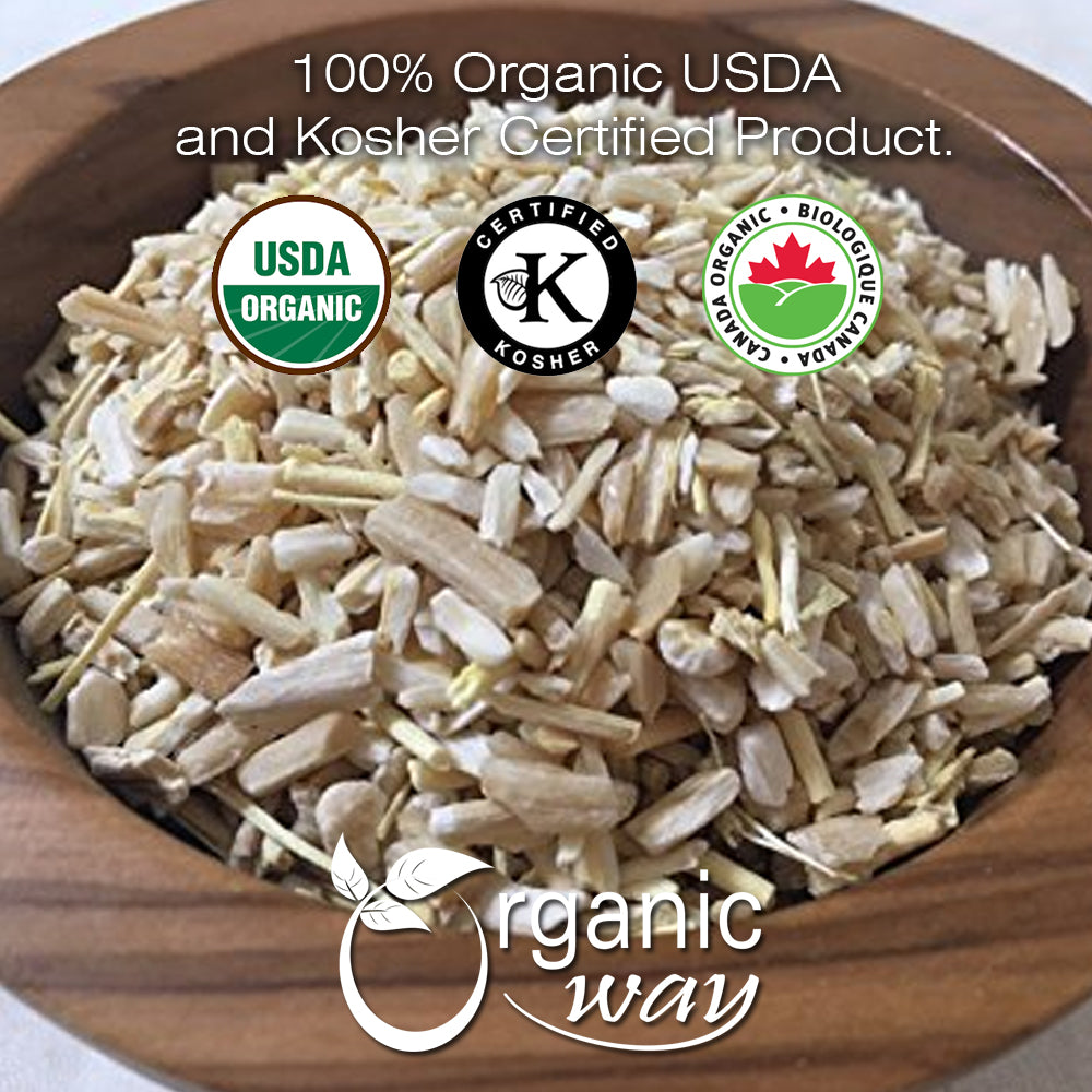 Organic Way Dried Shatavari Cut & Sifted - Organic, Kosher & USDA Certified