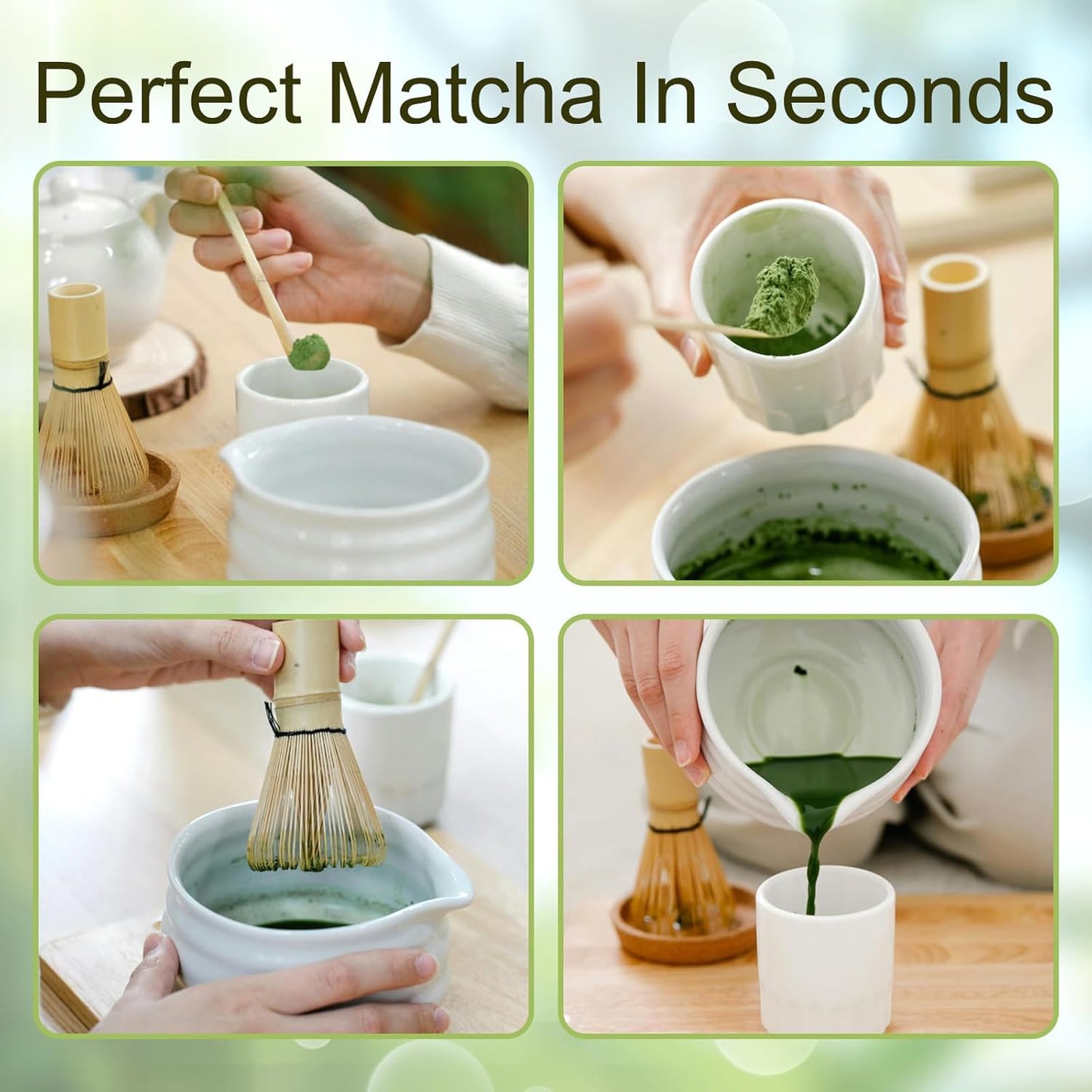 Matcha Whisk Set,Matcha Whisk,Matcha Set,Bamboo Whisk,Matcha Kit,Chasen Matcha S