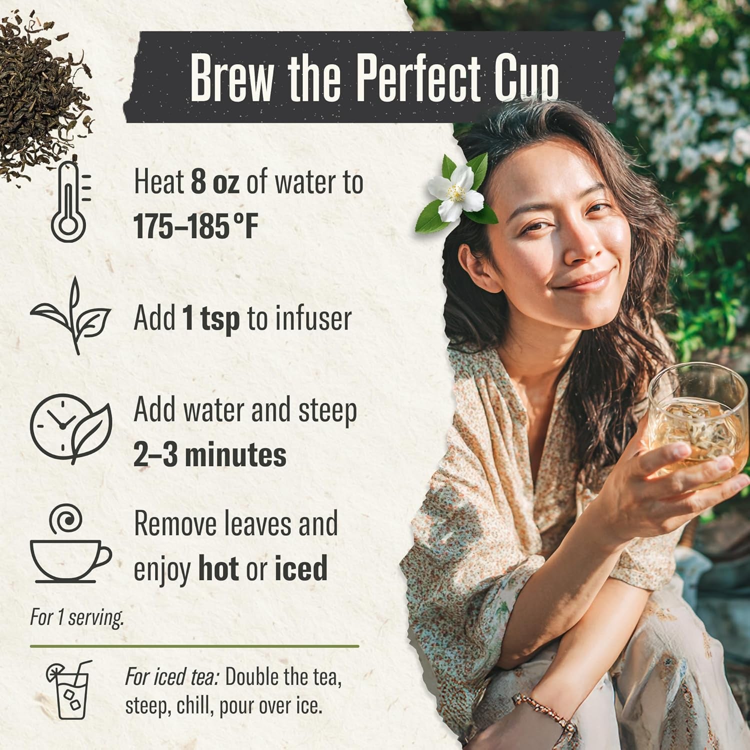 Organic Jasmine Green Tea, 16 Ounce Pouch, Loose Leaf Floral Green Tea, Brews 200 Cups, Caffeinated (Packaging May Vary)